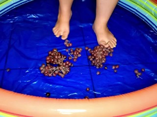 WatchAs I Stomp And Crush These Grapes Turning Them_Into Grape Juice!