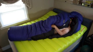 Nylon Fucks Huge Down Sleepingbag On Air Mattress Fetish Lover Fucks Huge Down Sleepingbag On Nylon