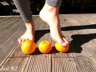 Orange Juice Squished By Her Sweet Feet