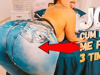 Sexy big butt latina in jeans pants JOI, jerk off instructions, cum challenge, she dares you!!! nonk