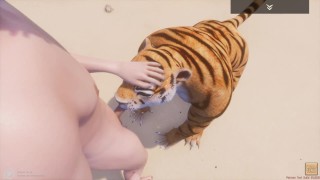 Butt Fucking A Furrie Tiger Girl In The Wild Life