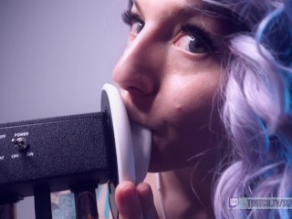 SFW ASMR - Let MeTongue Fuck Your Ears - PASTEL ROSIE EARGASM - Aggressive EarEating and Licking