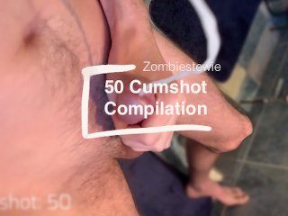 50 Cumshot Compilation, Solo Big White Cock