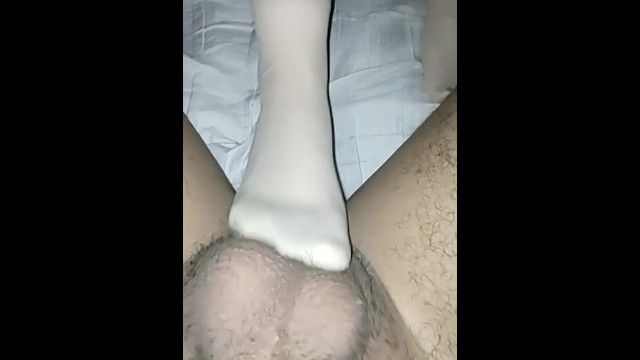 Sexy foot feet job by socks 18