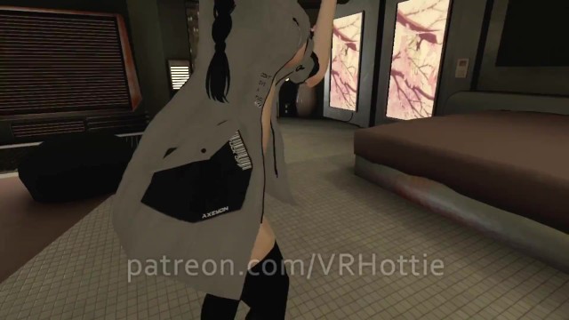 Hot Ass Cyberpunk Elf In Jacket Only Undress Ride Apartment Chair POV Fuck Lap Dance 9