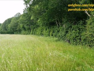 Creaming My Pussy & Swallowing A Big Load Public Woodlands