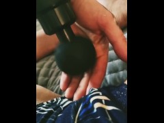 Massage gun - Dry Hump INTENSE Finger Fuck 