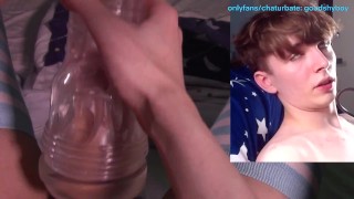 Edging In Fleshlight A Femgirl Whines And Struggles Not To Cum