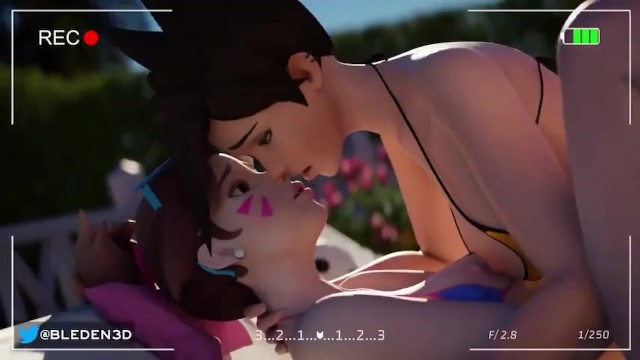 Tracer & Dva lesbian kissing by BLEDEN, voiced by CinderDryadVA - sound design by Volkor 4