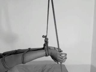 TITS Bondage & Crotch rope: Your struggle_makes youcum HARDER