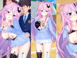 [Hentai Game Koikatsu! ]Have Sex With Big Tits Vtuber Nyatasha Nyanners.3Dcg Erotic Anime Video