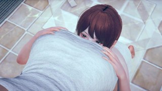 Lesbian Sex POV Pussy Lick Chinese Luxury Bathroom