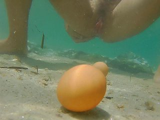 Two Eggs Amazing Trip To Sea Floor # Public Exibitionist Adventure #Vaginal Exercises