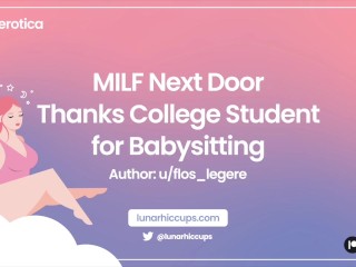 ASMR MILF Next DoorThanks College Student for Babysitting by u/flos;legere_[Audio Roleplay]