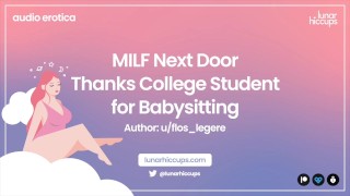 MILF Next Door Thanked A College Student For Babysitting By U Flos_Legere Audio Roleplay