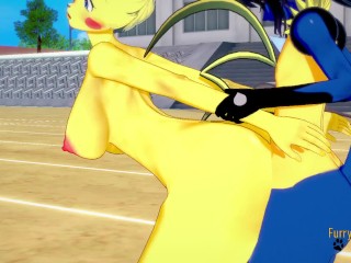 Pokemon_Hentai Furry - Lucario x Pikachu hard sex