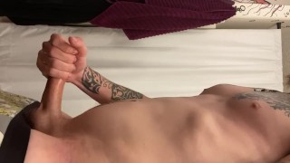 Cumming Tattooed Man Jerking Off Until I Have Dirty Talk With Him