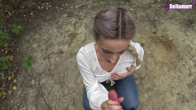 Blowjob in the forest from a friends stepsister - Bellamurr 13