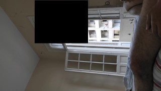Naked Masturbation Through The Window For The Smoker's Neighbor