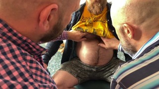 A Hairy Delivery Guy Is Shared By Two Furry Daddies