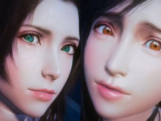 Final Fantasy 7 Futa - Tifa And Aerith - Tram Sex (1/2)