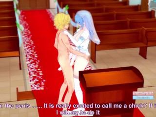 3D/Anime/Hentai: Hot Bride Gets fucked in the_church beforeher wedding in her wedding dress !!