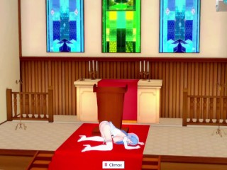 3D/Anime/Hentai: Hot Bride Gets fucked in the church before her_wedding in her wedding dress_!!