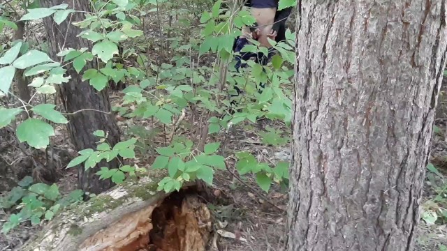 Exhibitionist girl in the forest masturbated for sex with my girlfriend - IkaSmokS