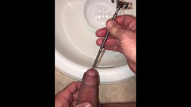 Pov Sounding Porn - POV using my Gothic Hollow Urethral Sound to Pee because its Cool to Watch  Pee Flow out of both Eyes - Pornhub.com