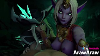 Miss Fortune And Soraka Blowjob With Sound 3D Animation ASMR Hentai League Of Legends Bj