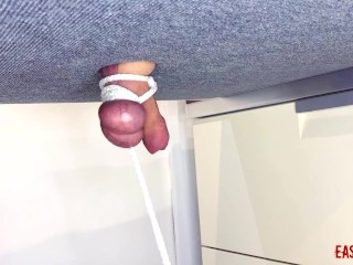 Mistress tied ballsand dick and plays_with them EasyCBTGirl