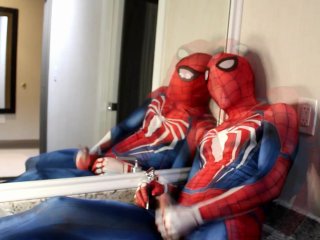 Spiderman Insomniac Hotel Jerk Off And Cum