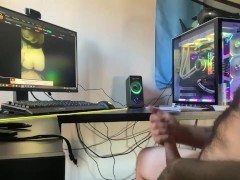 Boyfriend caught jerking off while watching porn 