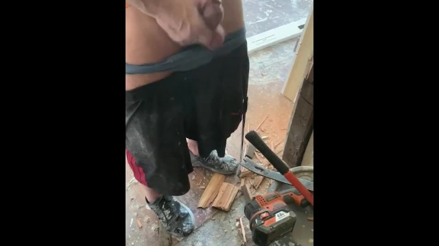 Xrated Construction Site! He dropped his pants and she pegged his cuck ass nice and rough! 3