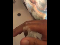 Masturbating in my stepmoms shower while she’s at work