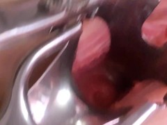 shows the uterus in close-up through a speculum