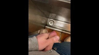 Masturbation Hot Cruising In Public Toilet Wanking My Hard Cock With Big Cumshot