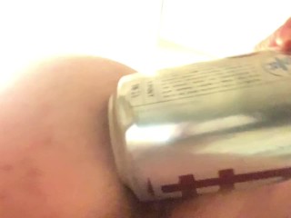 12OZ AND 16OZ BEER CANSIN HAIRY_BBW’S SWOLLEN ASSHOLE