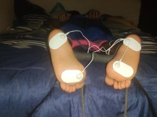 Foot Torture - Male Feet Tied and_Electrified