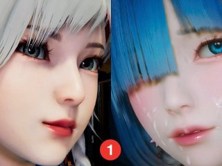 High School Dxd + Re:zero - Grayfia Lucifuge X Rem - Maid Futa Sex (1/3)