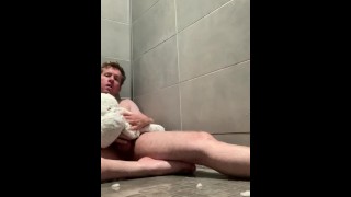 Bear Boy Hot Blonde Twink Plushie Fucking Dat Teddy Bear On Da Floor Of The YMCA Public Shower Stall