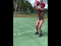 Preview… muscular big dick hotty shooting hoops butt ass naked with dick flopping around! 