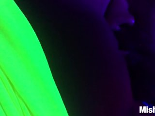 Petite,Spinner, Black Light,  oral and_Doggy Style_Fucking