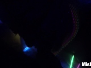 Petite,spinner, black light,  oral and doggy_style fucking