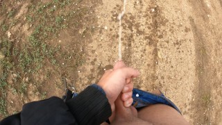 SQUEEZING HIS COCK TO HOLD PEE PEE DESPERATION ORGASM