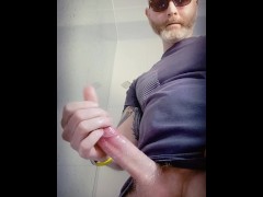 Playing with Rock Hard Oiled up Cock and Exploding Cum
