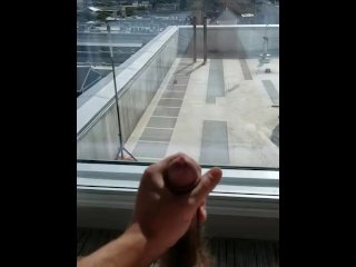 Fun In Front Of Hotel Window