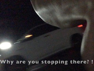 Caught - I Couldn't Hide, So I Squatted Desperately Naked, But A Car Stopped Behind Me 211003-1