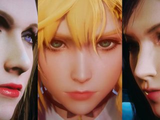 Final Fantasy 7 Futa - Girl Cloud X Tifa X Scarlet - 3D Drama Version