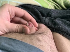 Taking photos of my little hairy penis